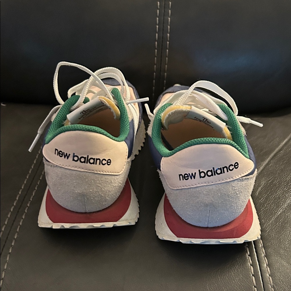 New Balance Women's Sneakers with Green, Blue, and Red Accents